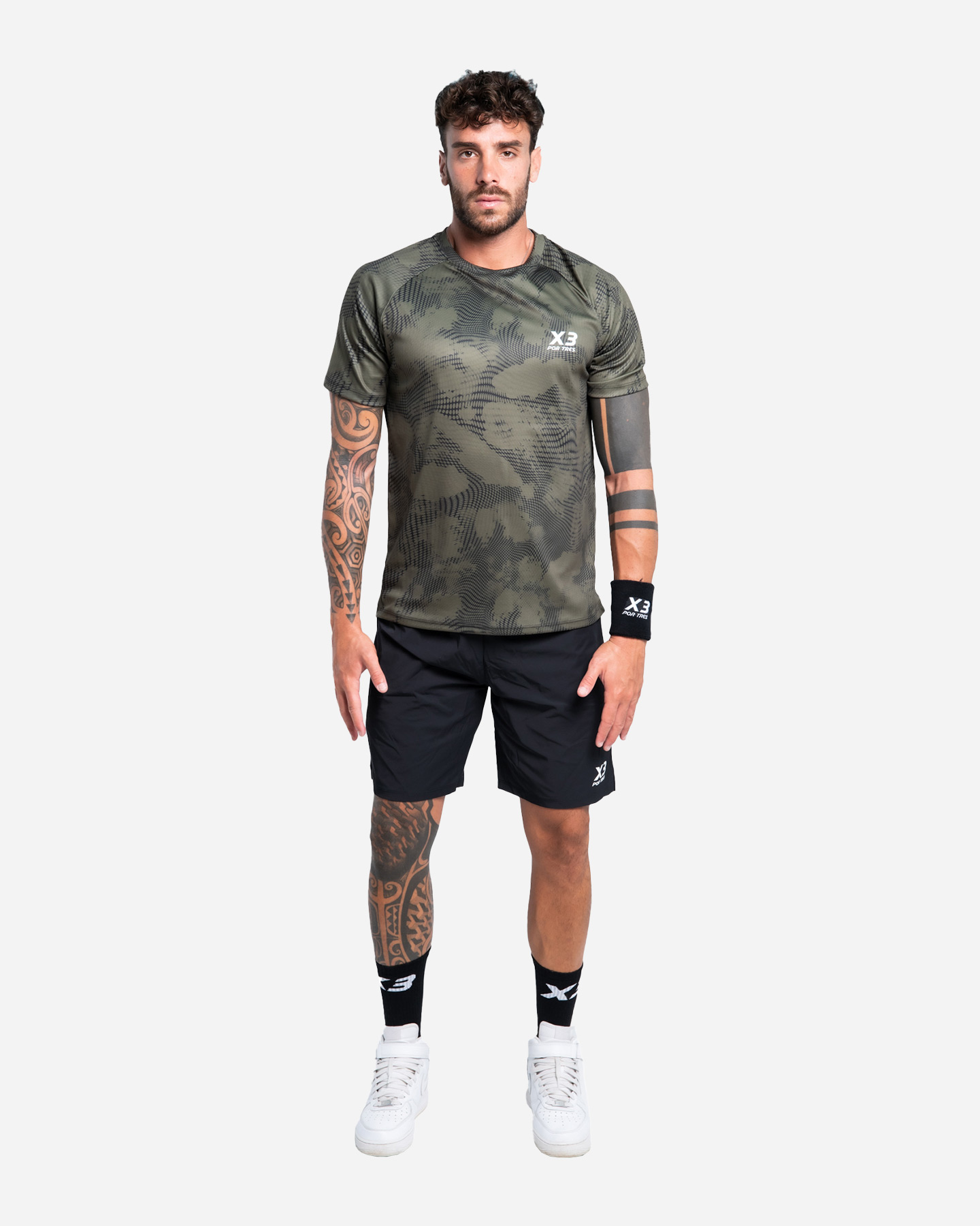 T-shirt tennis X3 POR TRES BRUXELLES M - Verde - 1 | Cisalfa Sport